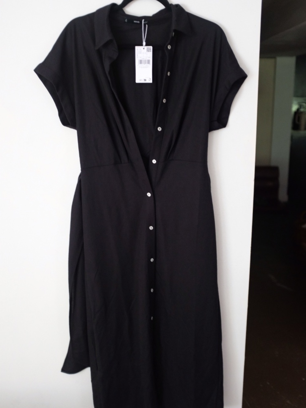 NWT MANGO BLACK MIDI DRESS